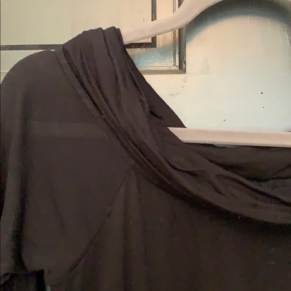 WHBM scowl neck black sheer top medium - Picture 2 of 6